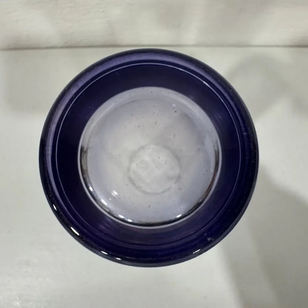 Avon Vintage Blue Purple Ombré Highball Glass with Gold Butterfly (6